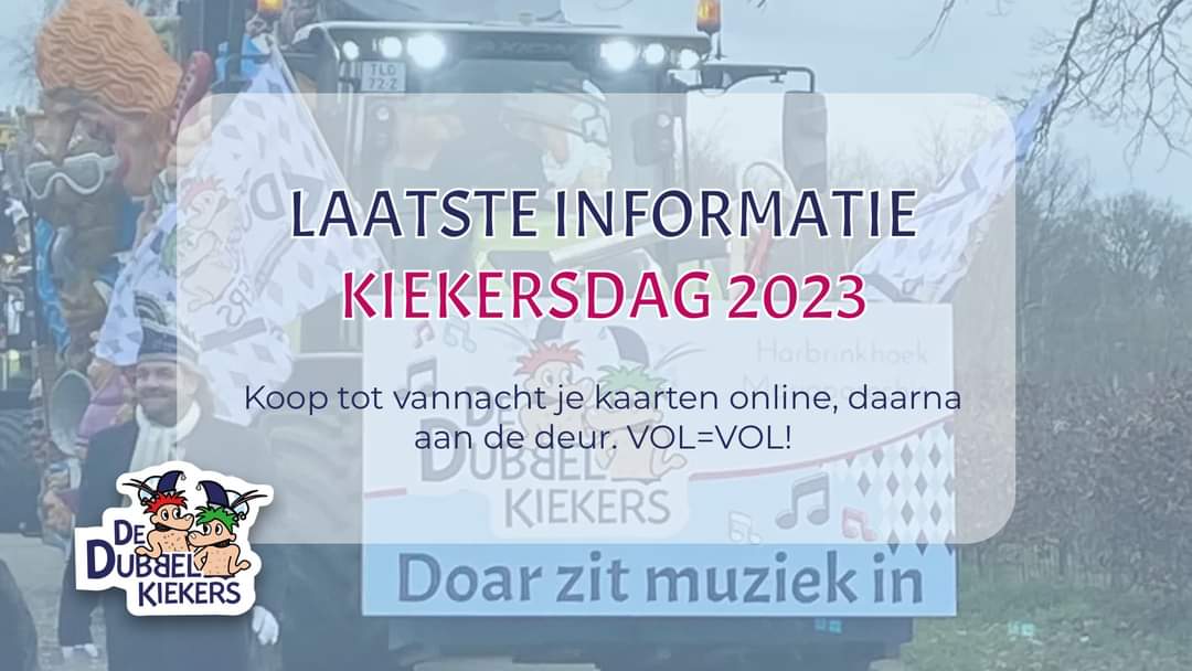 Laatste informatie Kiekersdag 2023